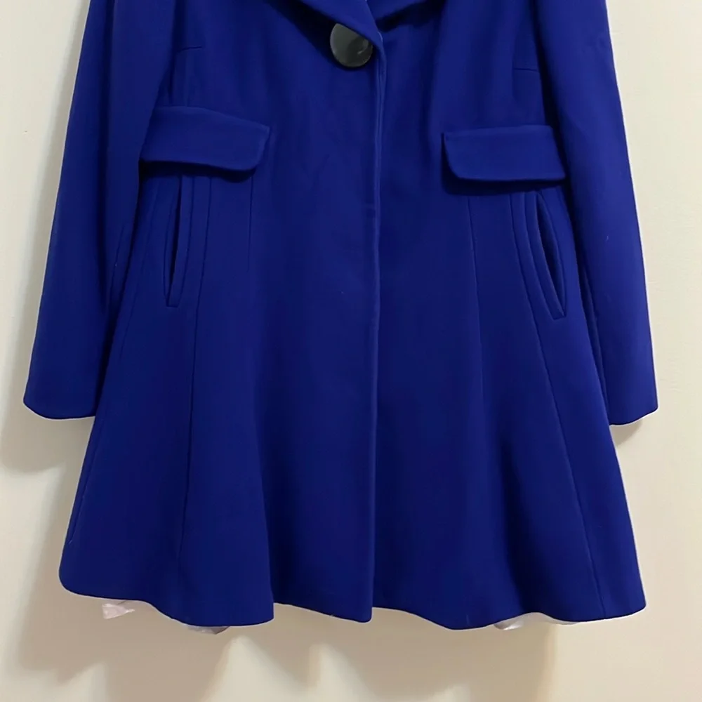 Laundry by Design coat women’s med/large purple wool fit & flare style old money - Picture 6 of 16